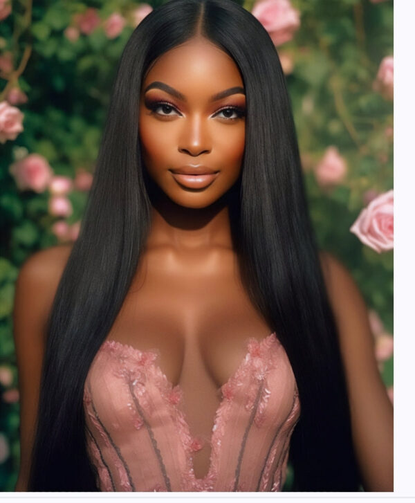 4×4 remy virgin Straight wig